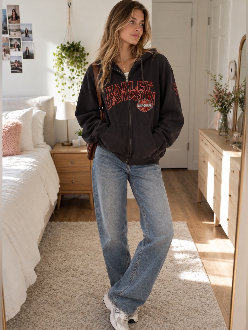 Harley-Davidson Black Zip-Up Hoodie